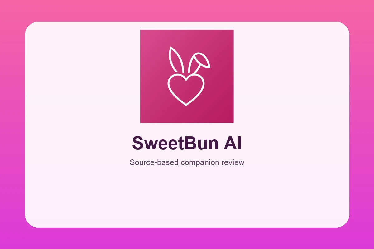 Official SweetBun heart and bunny logo on an editorial research card